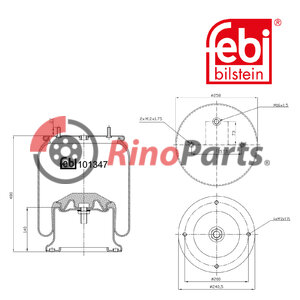 1616 000 Air Spring with steel piston