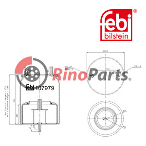 21325230 Air Spring with steel piston and piston rod