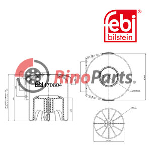5 0004 2591 Air Spring with plastic piston