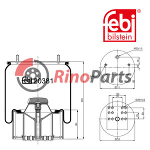 05.429.41.36.1 Air Spring with steel piston