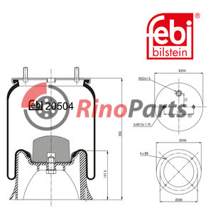 3 229 0007 02 Air Spring with plastic piston