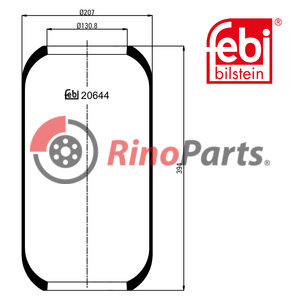 000 327 01 01 Air Spring without piston