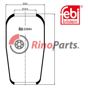 81.43601.0066 Air Spring without piston