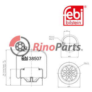 942 320 53 21 Air Spring with steel piston