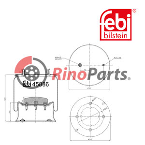 50 00 815 749 Air Spring with steel piston