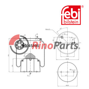 1 726 246 Air Spring with steel piston