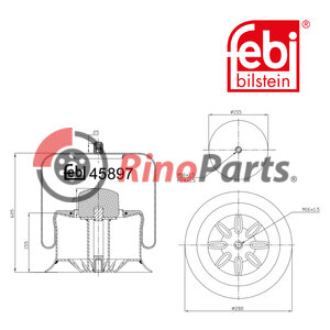 942 320 33 21 Air Spring with steel piston