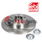 4249.46 S1 Brake Disc with wheel bearing, ABS sensor ring, axle nut and dust cap