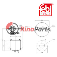 21224749 Air Spring with steel piston and piston rod