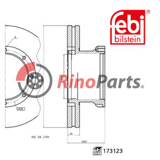 1142 132 Brake Disc with ABS sensor ring