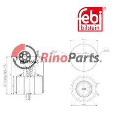 23344580 Air Spring with steel piston and piston rod