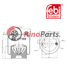 961 320 37 21 Air Spring with steel piston