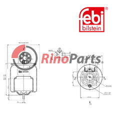 21961451 Air Spring with steel piston and piston rod