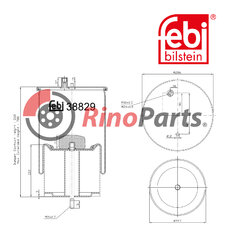 50 10 557 355 Air Spring with steel piston and piston rod