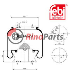 2 024 284 Air Spring with steel piston